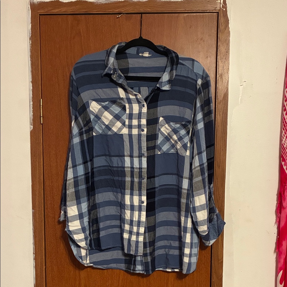 Cato Blue and White Striped Shirt